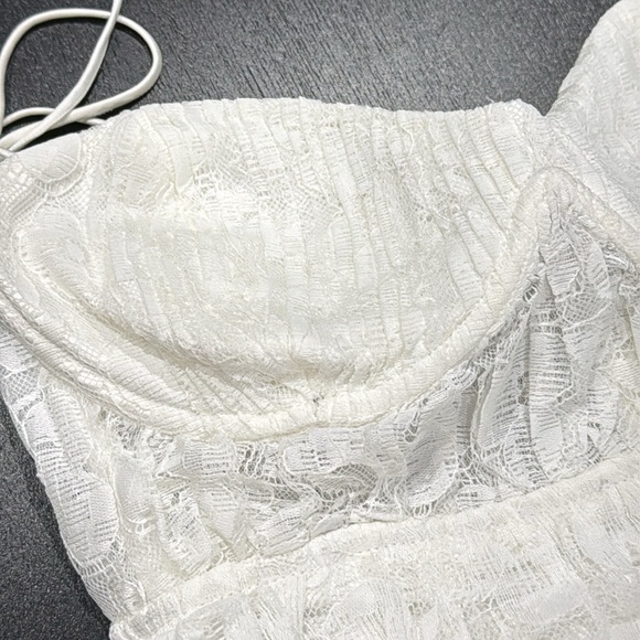 For Love and Lemons Revolve White Lace Lorena Maxi Dress - M - Picture 5 of 7